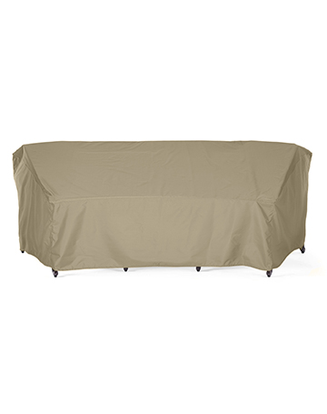 Waterproof Outdoor Furniture Cover Garden Couch Cover with Air Vents /& Drawing String Hem 90 L x 34 D x 32 H 46/” FL Light Brown Sunkorto Patio Curved Sofa Cover