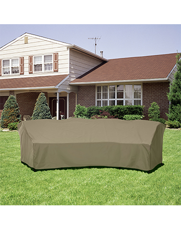 Sunpatio Curved Sofa Cover 190 L 128 Sunpatio Curved Sofa Cover 190 L 128, Outdoor Crescent Curved Sectional Sofa Cover