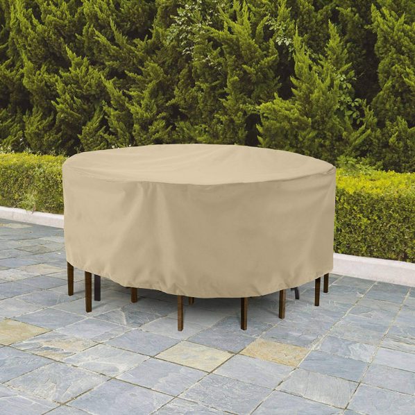 SunPatio Outdoor Table and Chair Cover 84" Dia x 30" H SunPatio