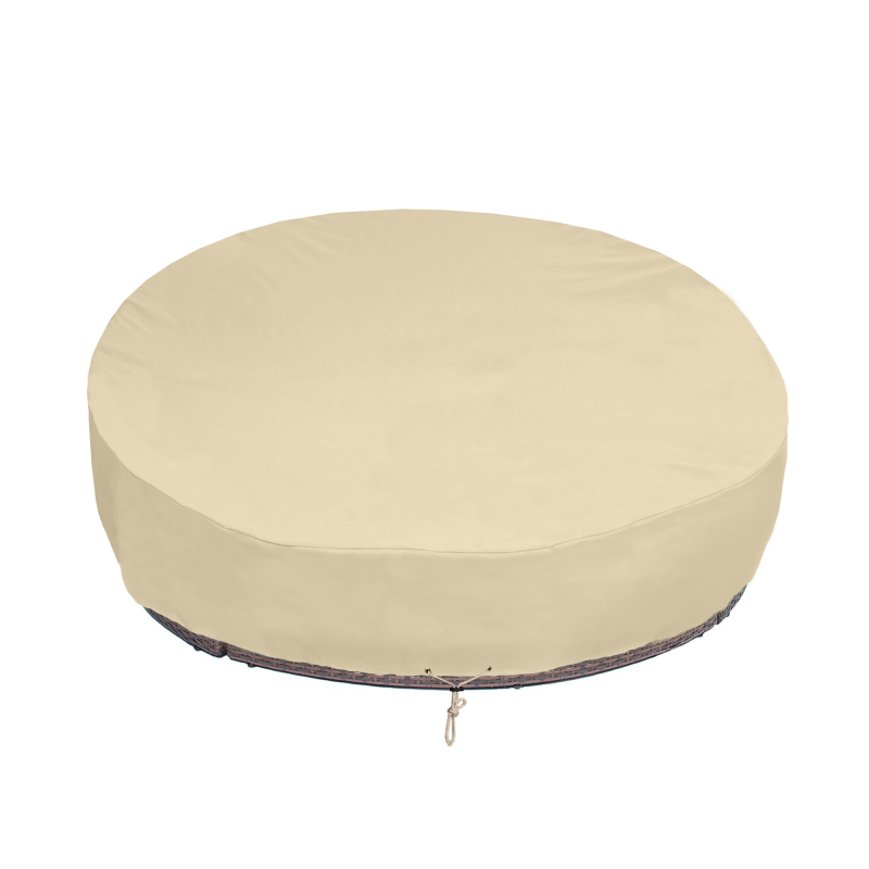 SunPatio Round Daybed Cover 88 Inch, Beige SunPatio