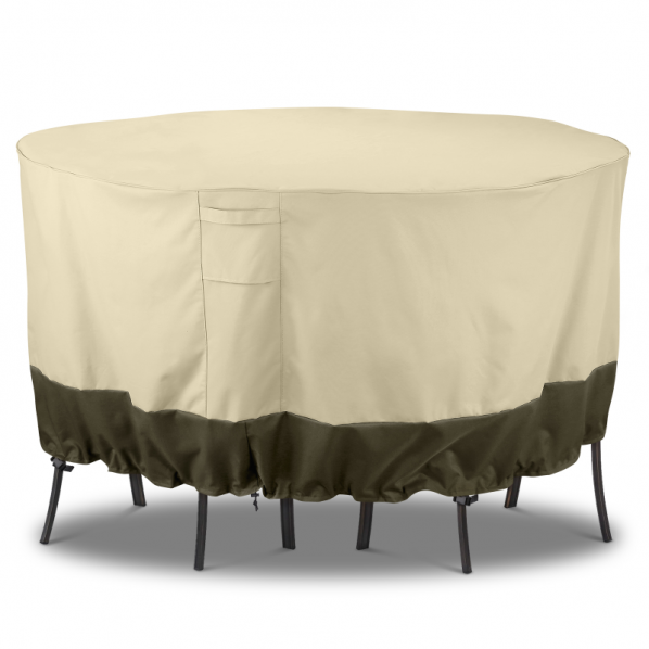 Sunpatio Round Table And Chairs Set Cover 62 Dia X 30 H Beige Olive - Large Patio Table Cover Round Sunpatio Round Table And Chairs Set Cover 62 Dia X 30 H Beige Olive - Large Patio Table Cover Round
