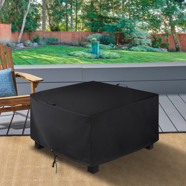 Sunpatio Square Fire Pit Cover 44 Inch, 44 Metal Fire Pit Cover