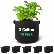 10-Pack HTGSupply 1-Gallon Poly Grow Bag Planters 10 Bags