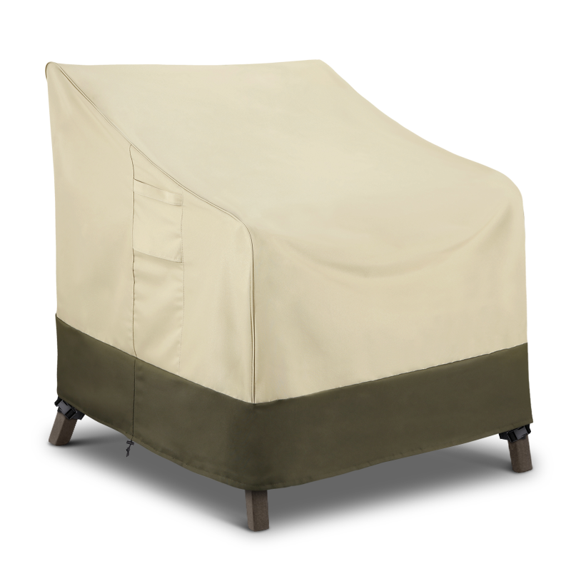 SunPatio Patio Chair Covers, 38W x 32D x 36H inch, Beige & Olive SunPatio