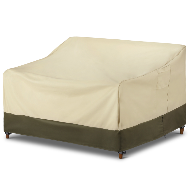 SunPatio Patio Deep Sofa Cover 60 Inch, Beige & Olive SunPatio